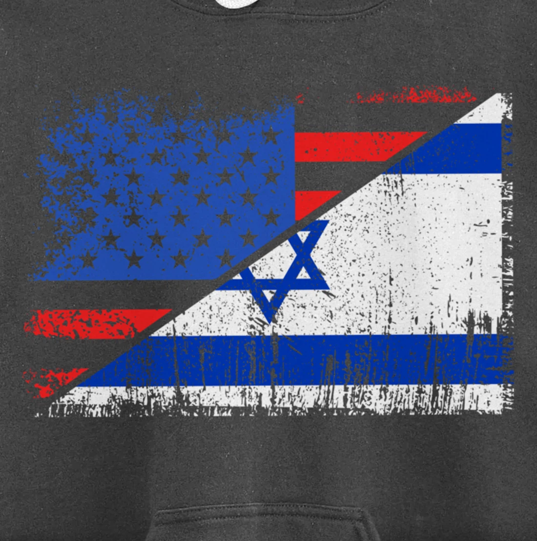 USA Israel Flag Patriotic Pride Patriot USA Israel Lover Pullover Hoodie