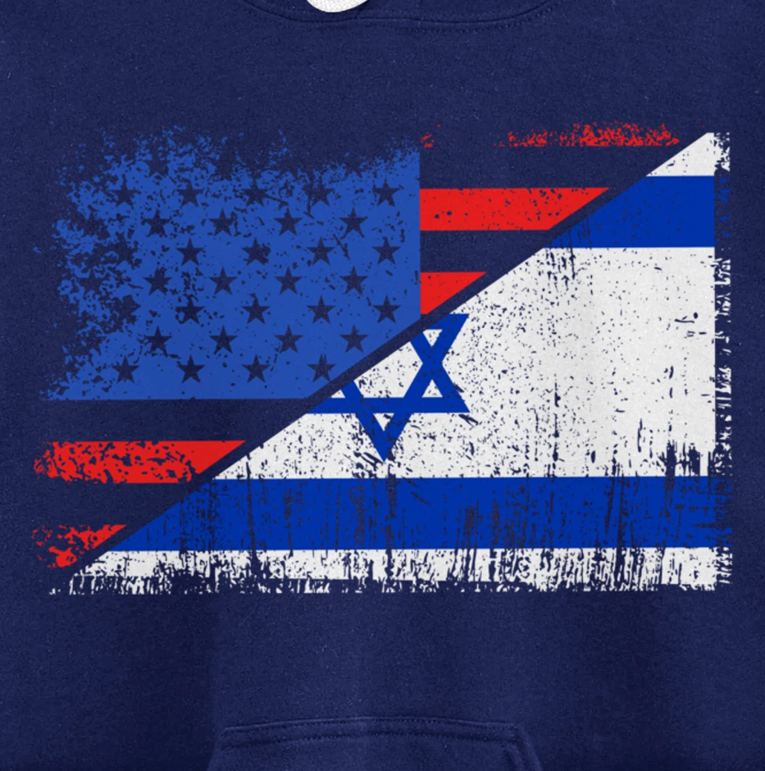 USA Israel Flag Patriotic Pride Patriot USA Israel Lover Pullover Hoodie