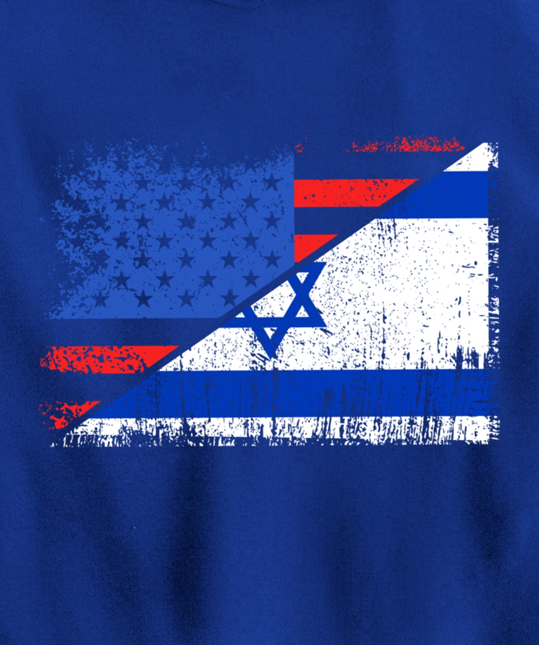USA Israel Flag Patriotic Pride Patriot USA Israel Lover Pullover Hoodie