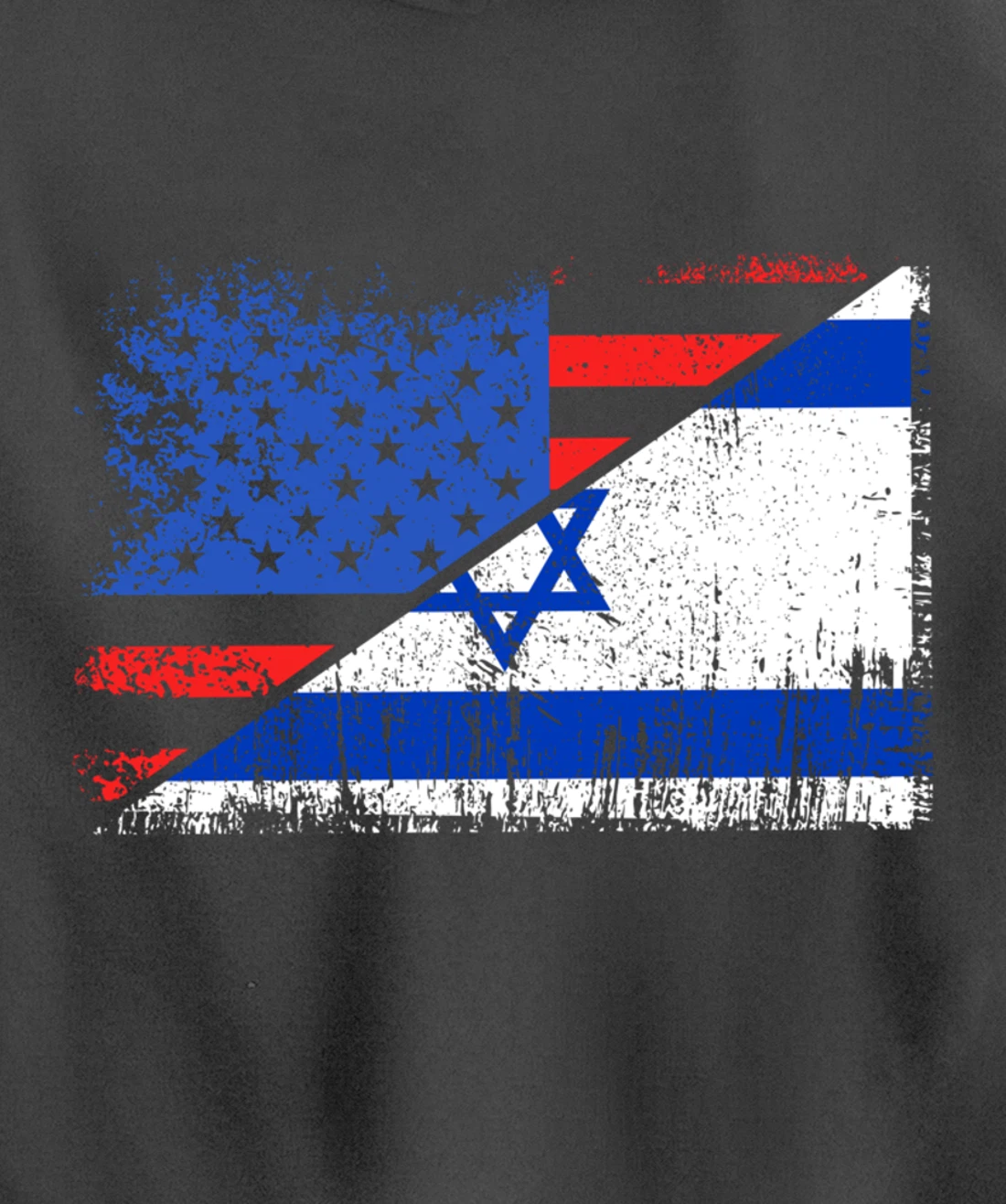 USA Israel Flag Patriotic Pride Patriot USA Israel Lover Pullover Hoodie