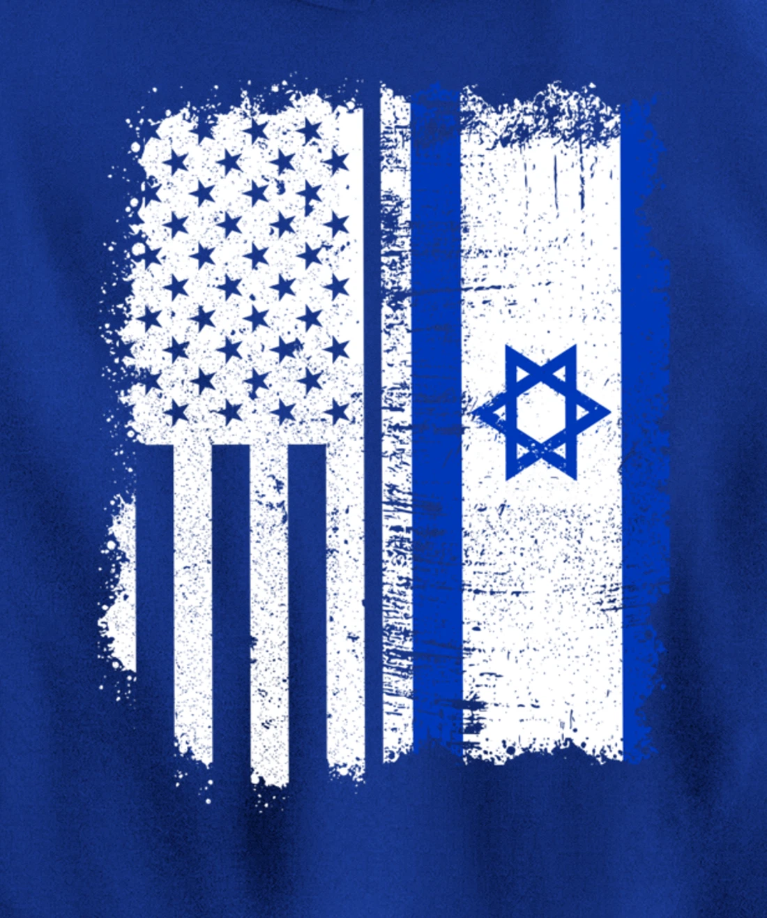 USA Israel Flag Patriotic Pride Patriot USA Israel Fan Pullover Hoodie