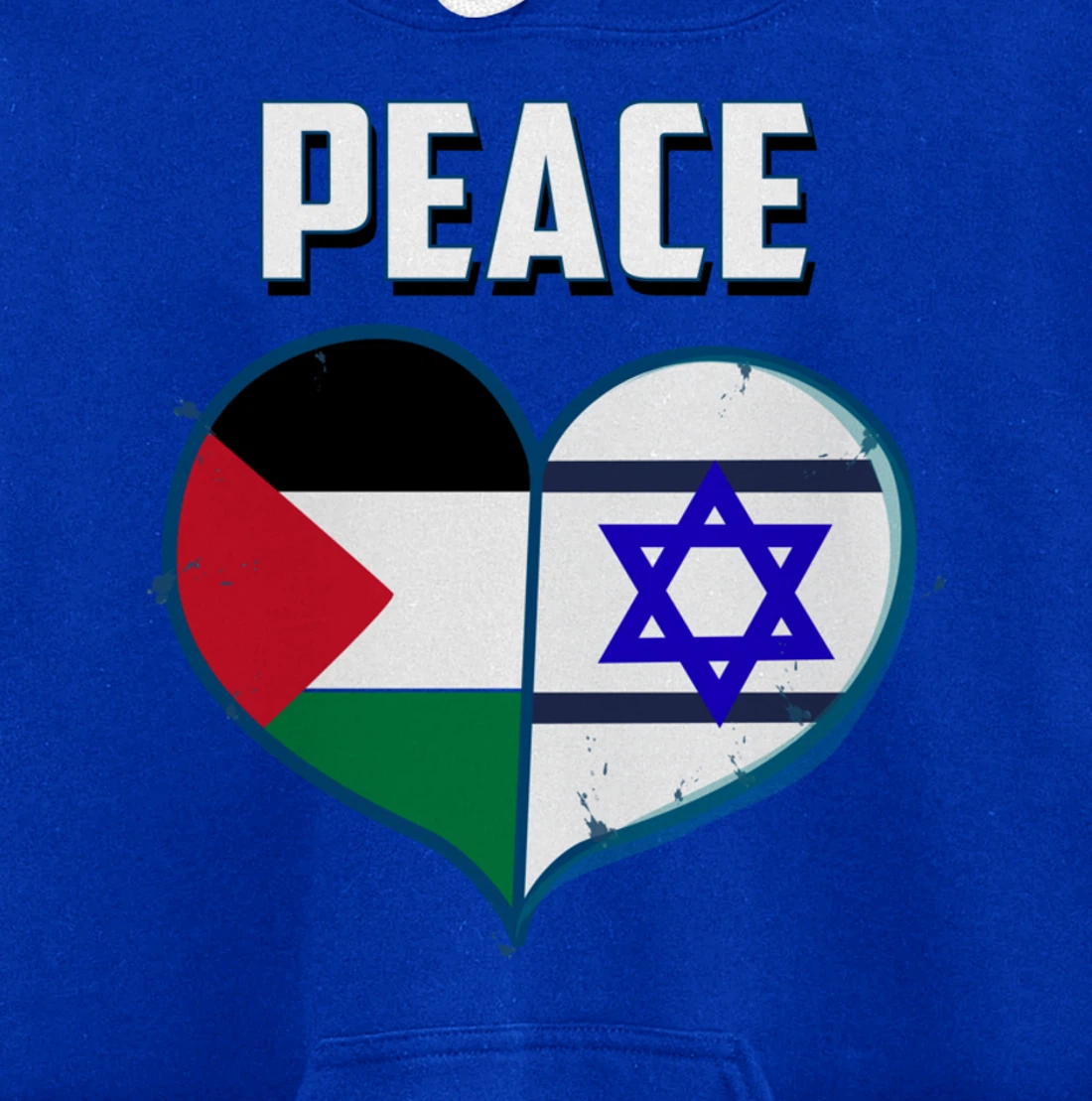 Israel Palestine Peace Friendship Heart gift Pullover Hoodie