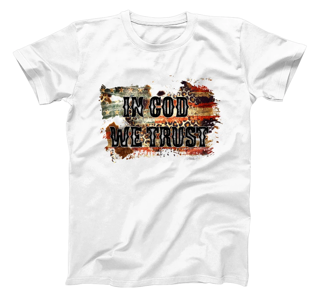 In God We Trust For Patriotic Christian Cute American Flag T-Shirt