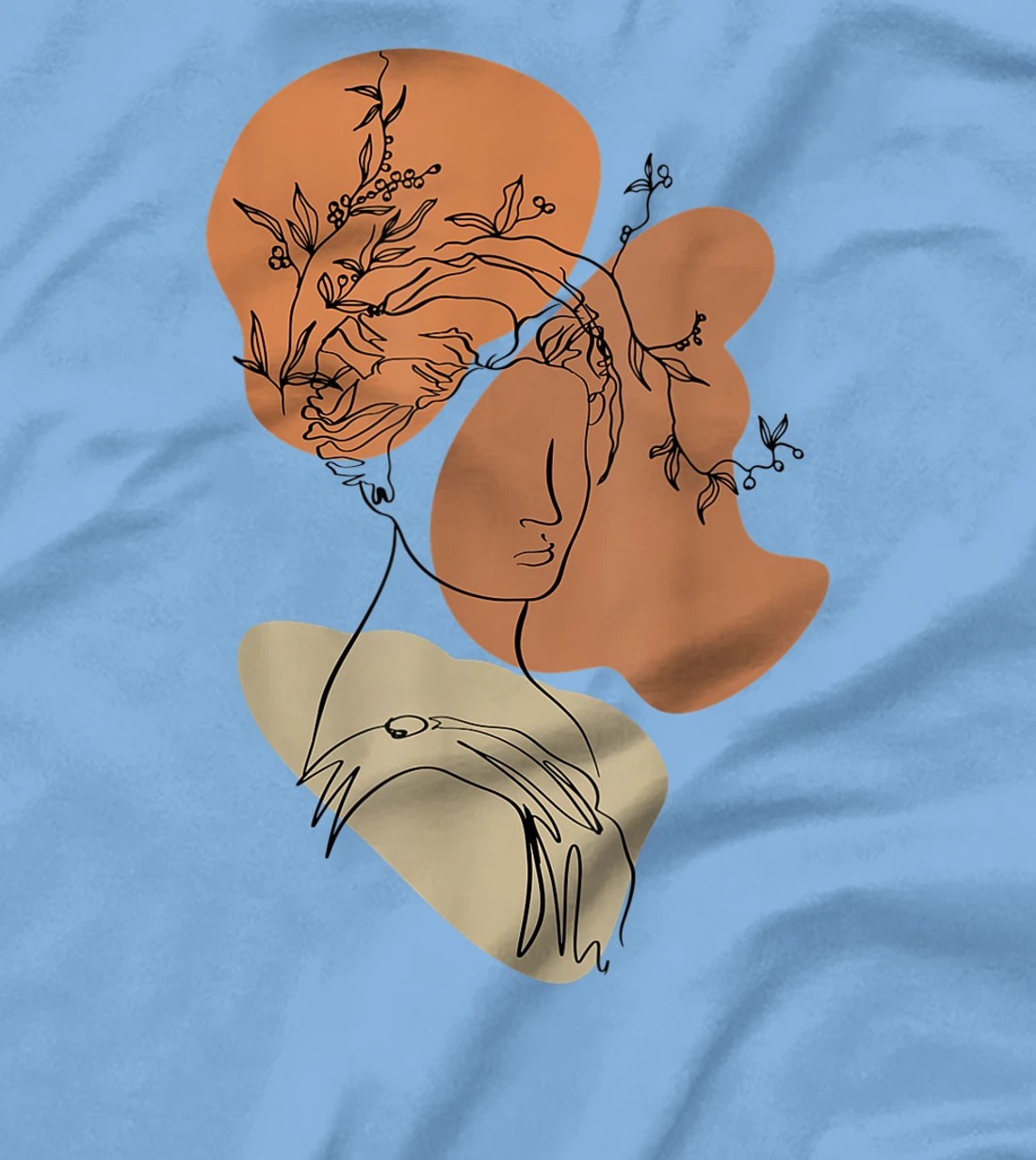 Womens Light Academia Greek Mythology Goddess Bust Statue Mystical T-Shirt