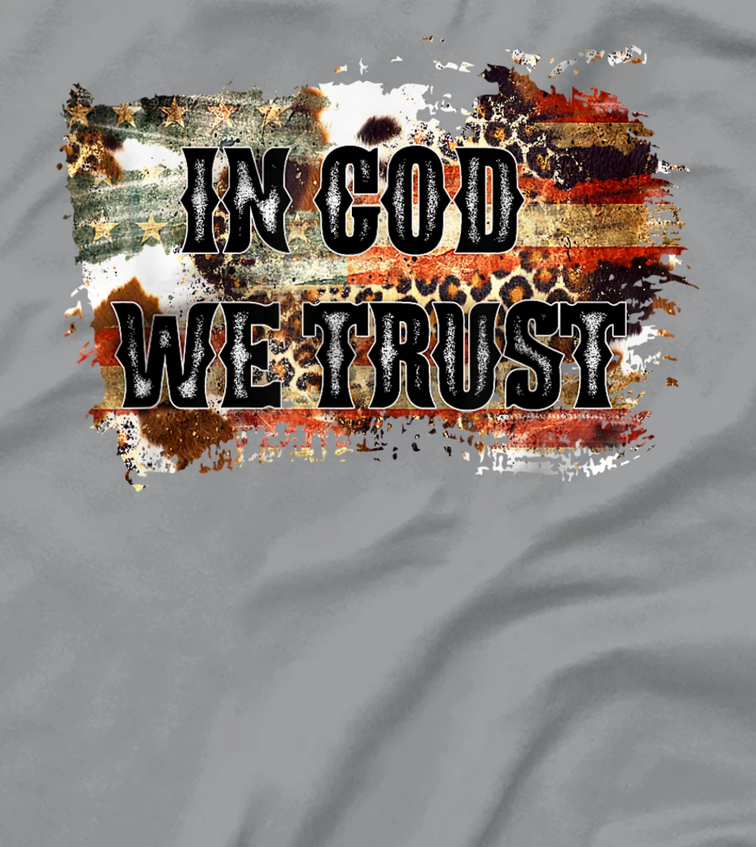 In God We Trust For Patriotic Christian Cute American Flag T-Shirt