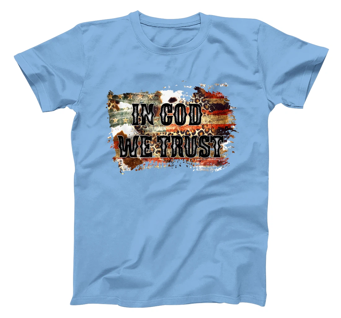 In God We Trust For Patriotic Christian Cute American Flag T-Shirt