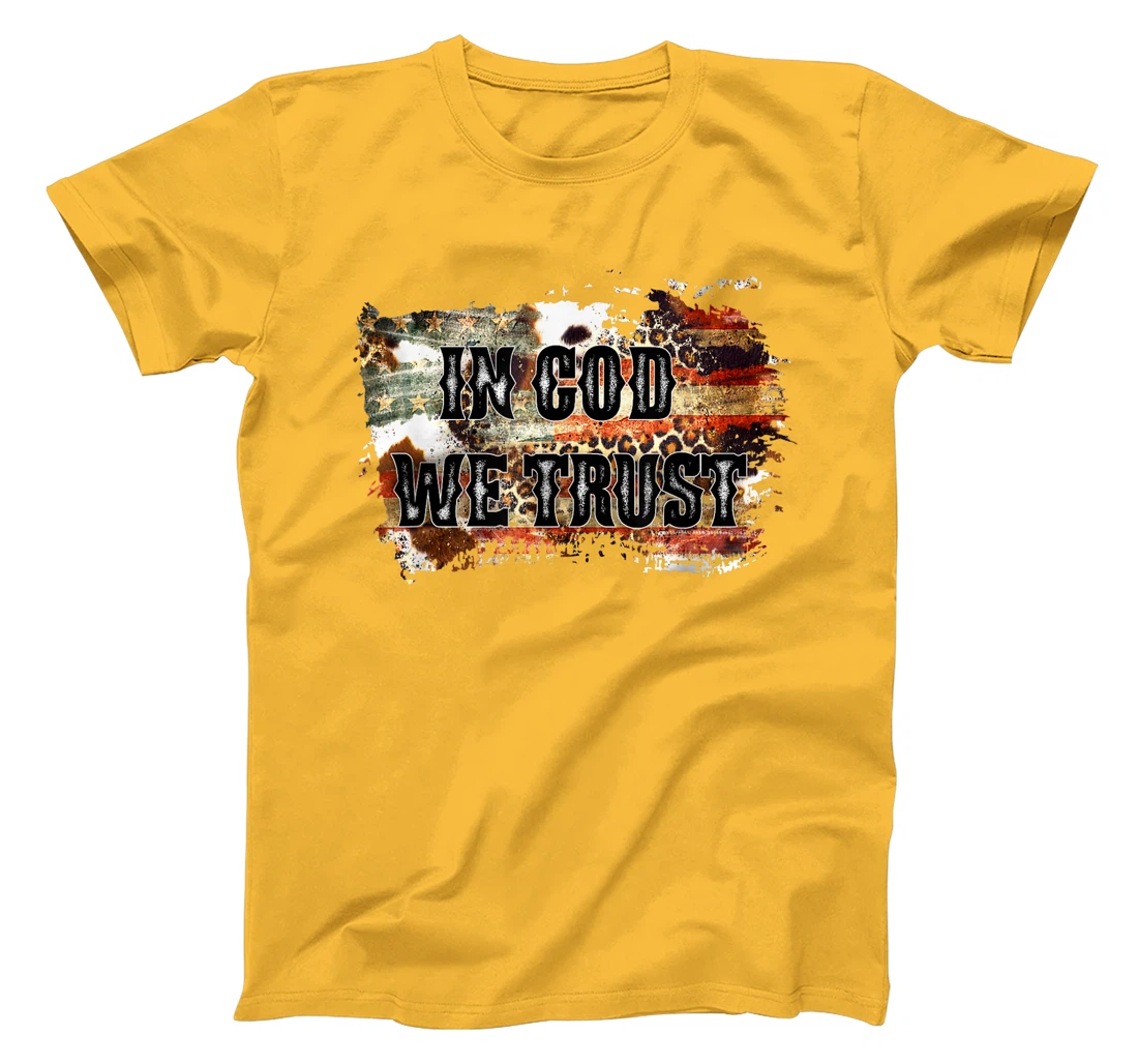 In God We Trust For Patriotic Christian Cute American Flag T-Shirt