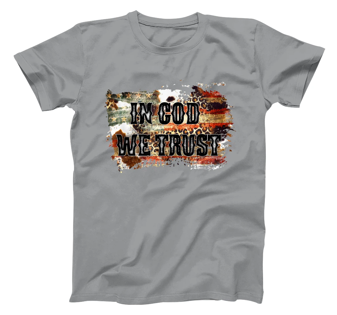 In God We Trust For Patriotic Christian Cute American Flag T-Shirt