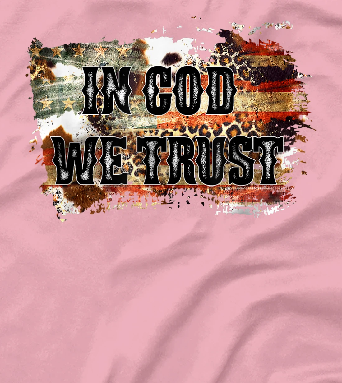In God We Trust For Patriotic Christian Cute American Flag T-Shirt