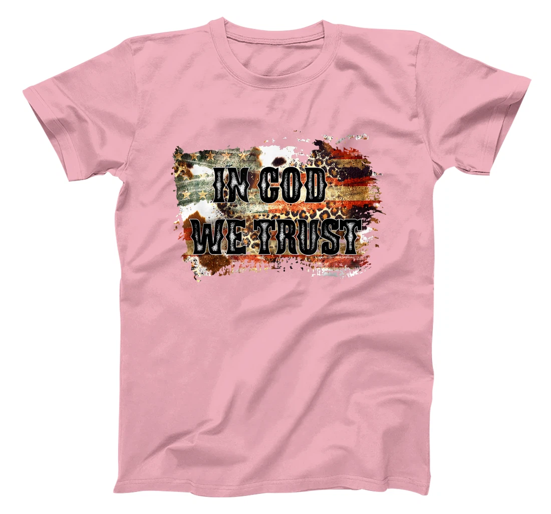 In God We Trust For Patriotic Christian Cute American Flag T-Shirt