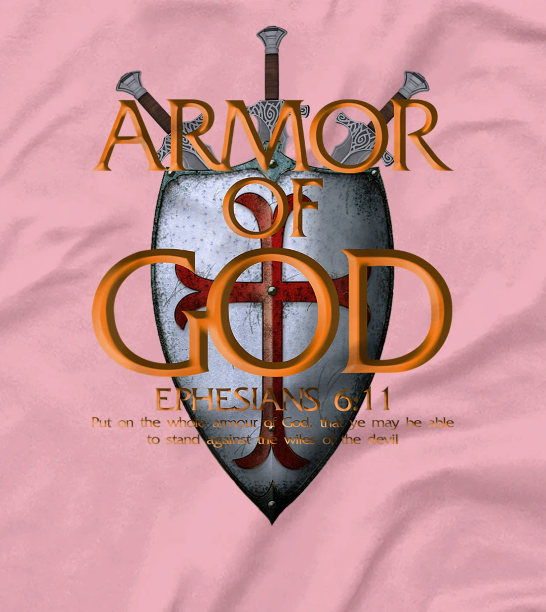 Armor Of God Ephesians Bible Verse Religious Christian Gift T-Shirt