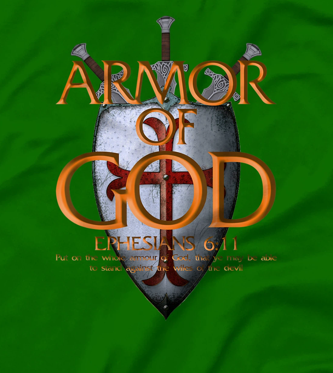 Armor Of God Ephesians Bible Verse Religious Christian Gift T-Shirt