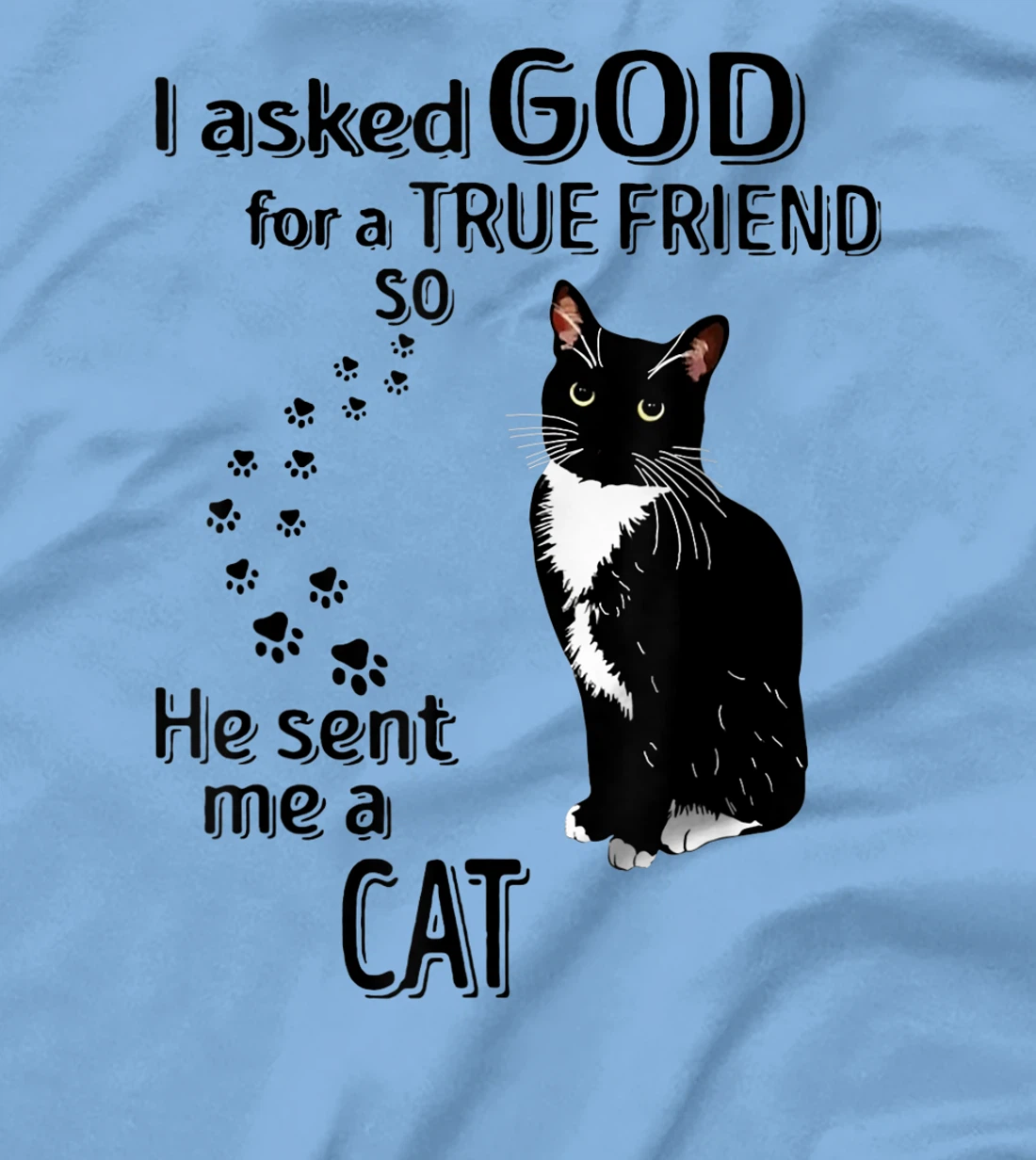 I Asked God For A True Friend So He Sent Me A Cat T-Shirt