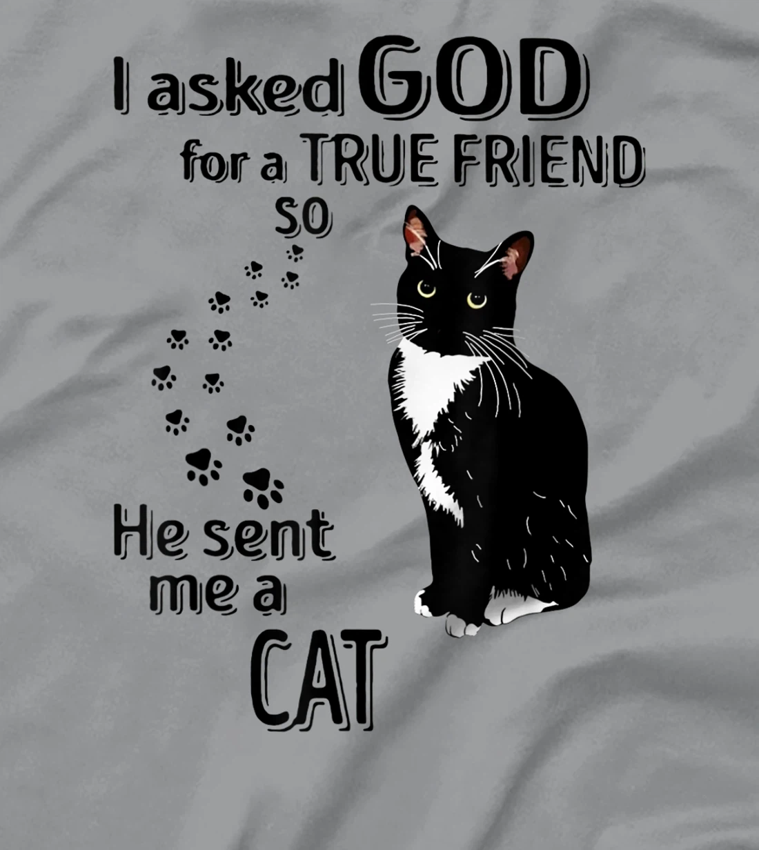 I Asked God For A True Friend So He Sent Me A Cat T-Shirt
