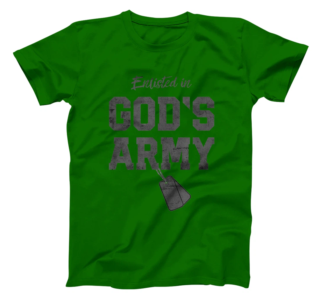 Enlisted In God's Army Christian Religious T-Shirt