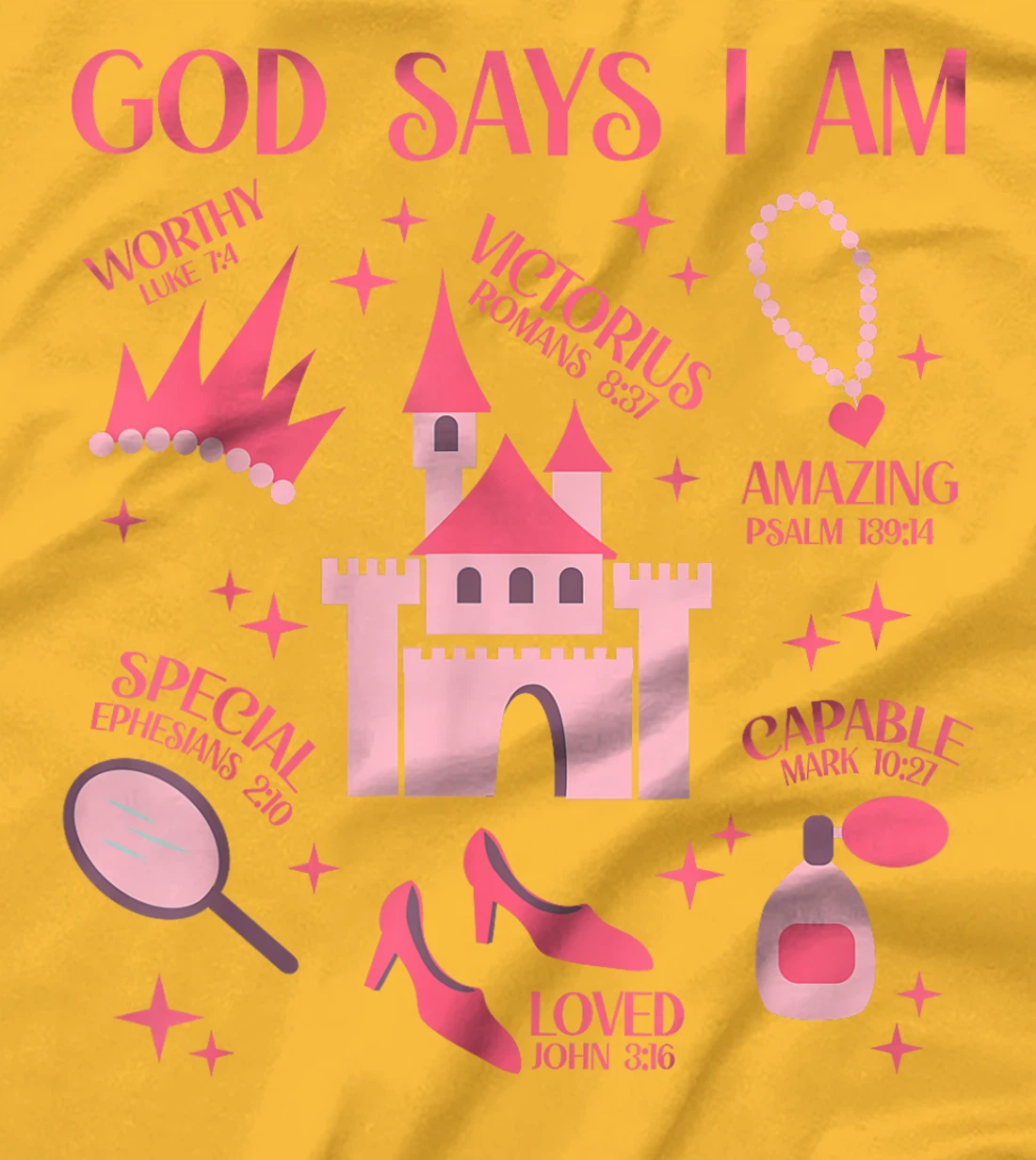 God Says I Am Princess Lover Gids Girl Christian T-Shirt