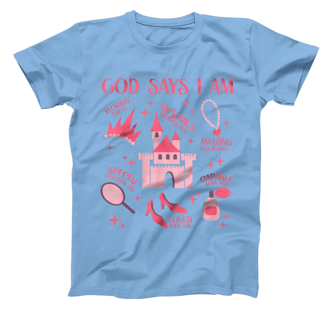 God Says I Am Princess Lover Gids Girl Christian T-Shirt