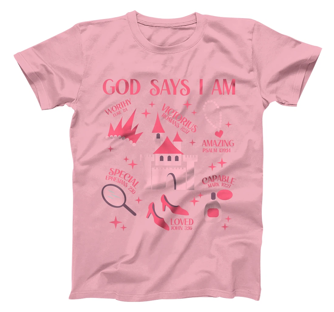 God Says I Am Princess Lover Gids Girl Christian T-Shirt
