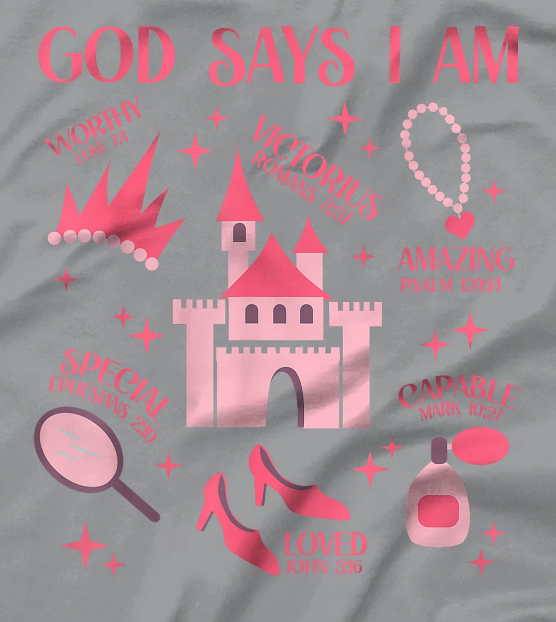 God Says I Am Princess Lover Gids Girl Christian T-Shirt