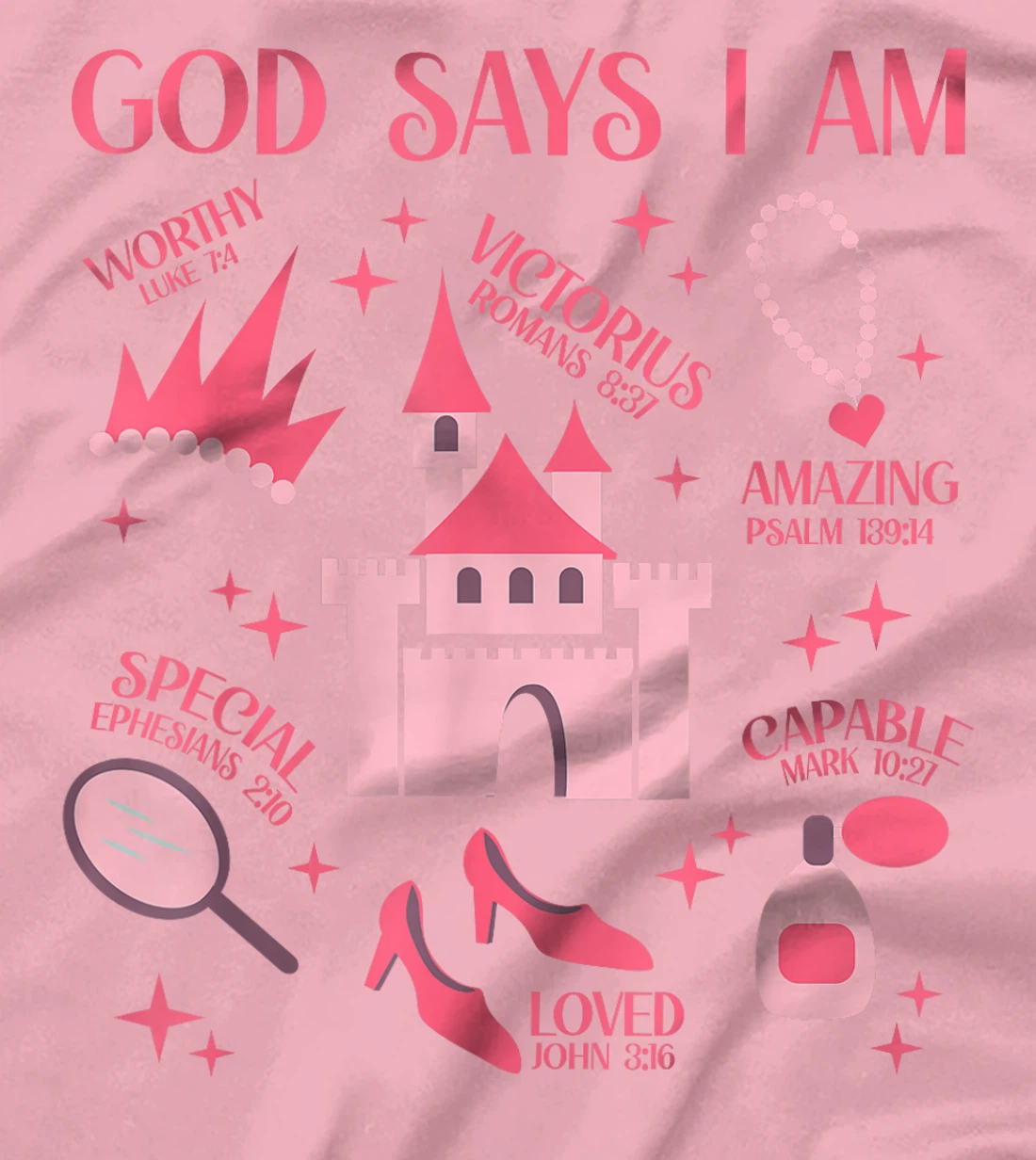 God Says I Am Princess Lover Gids Girl Christian T-Shirt