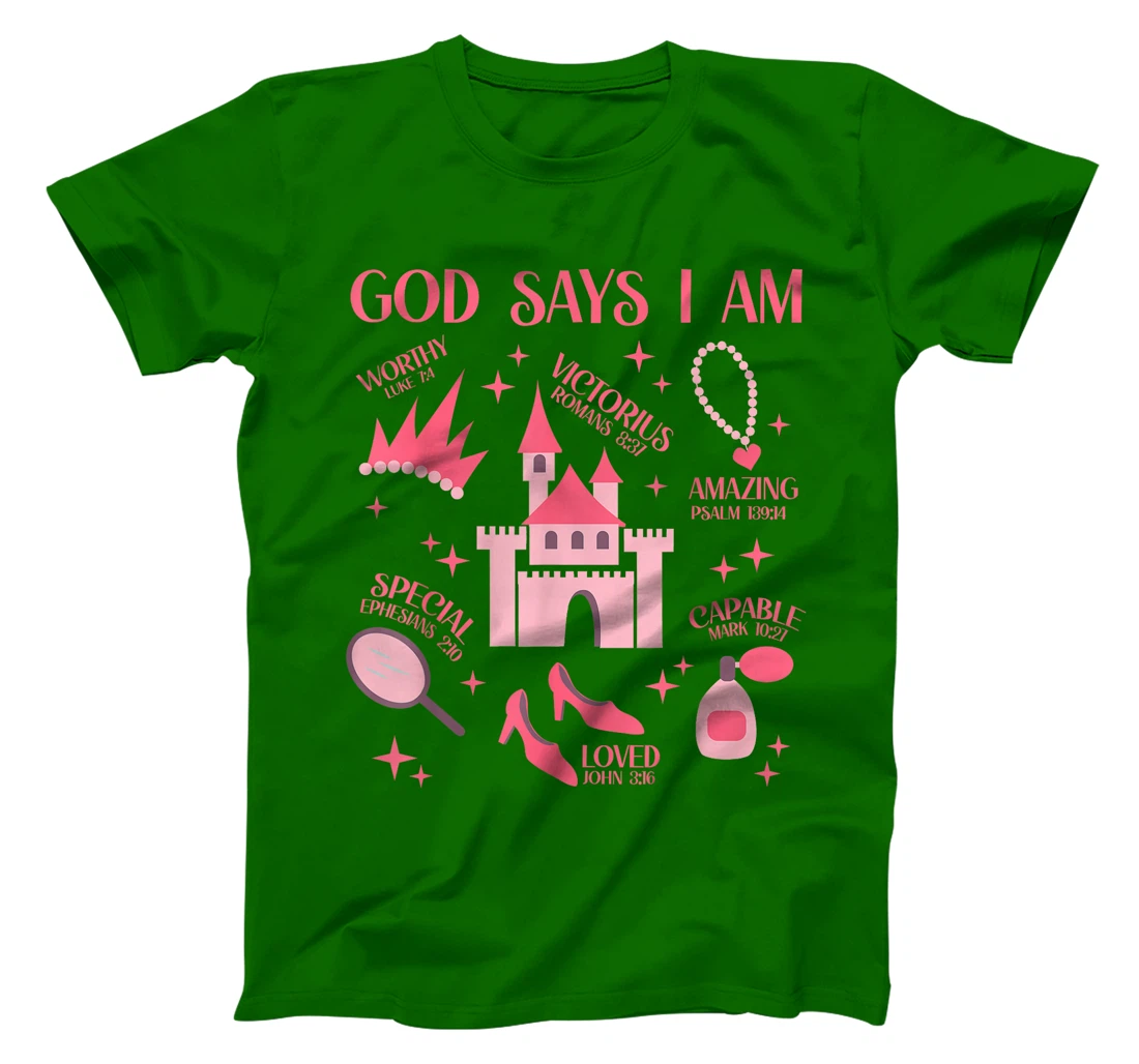 God Says I Am Princess Lover Gids Girl Christian T-Shirt