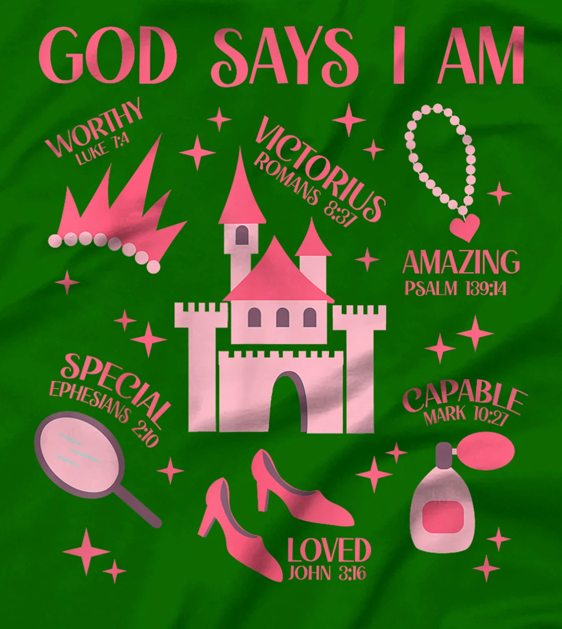 God Says I Am Princess Lover Gids Girl Christian T-Shirt