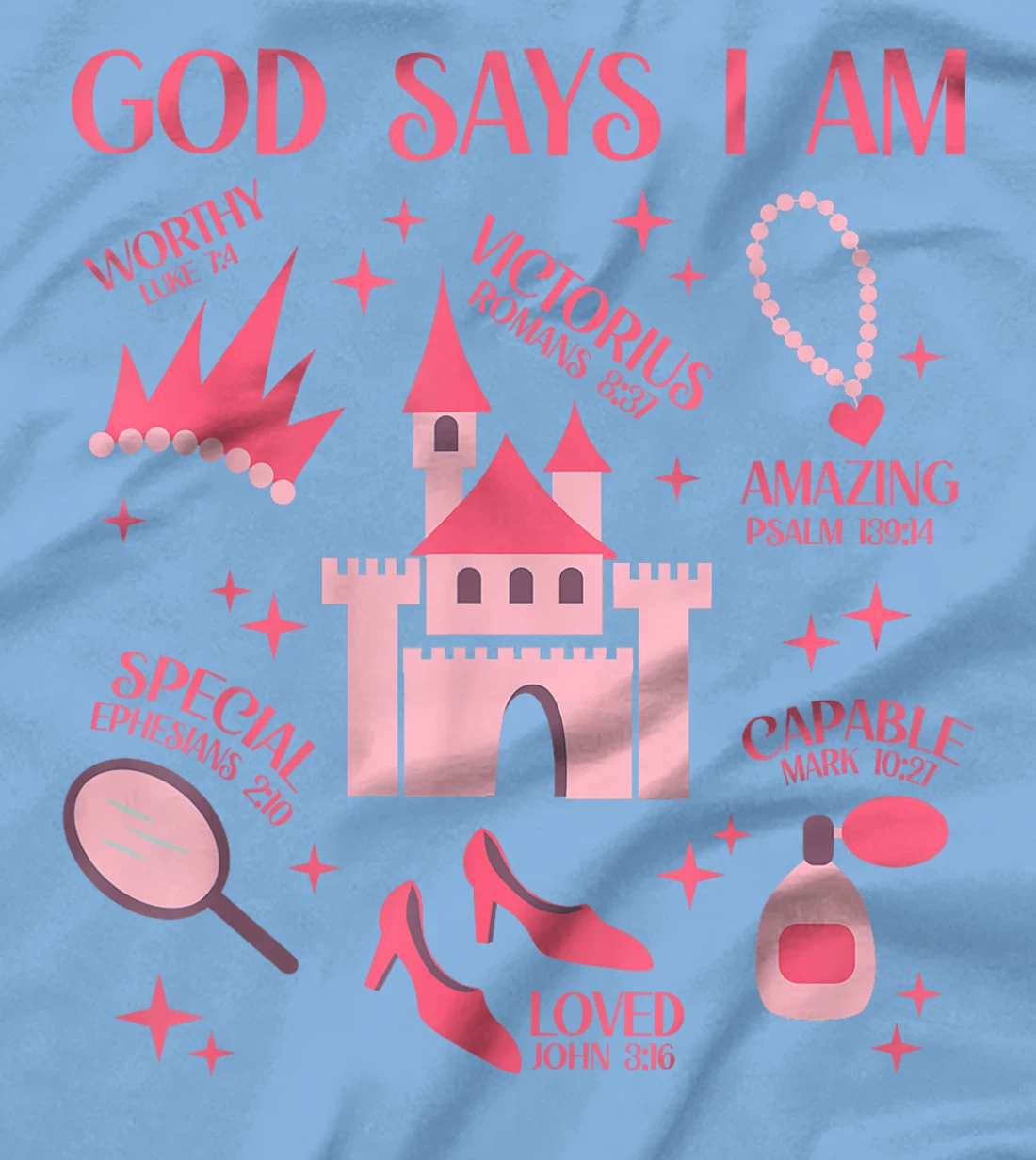 God Says I Am Princess Lover Gids Girl Christian T-Shirt
