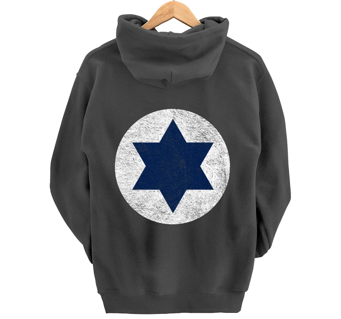 ISRAELI AIR FORCE ISRAEL DEFENSE ROUNDEL FLAG STAR OF DAVID Pullover Hoodie