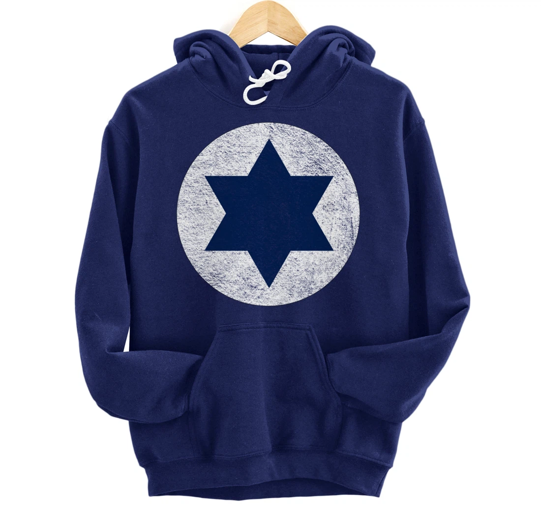 ISRAELI AIR FORCE ISRAEL DEFENSE ROUNDEL FLAG STAR OF DAVID Pullover Hoodie