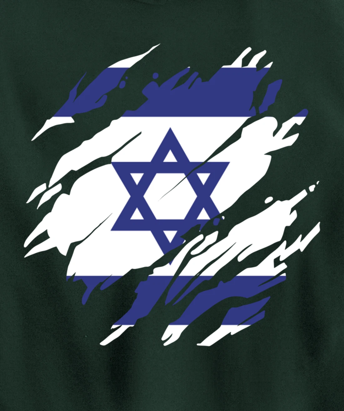 Israel Israeli Flag Pride Roots Heritage Jew Jewish Pullover Hoodie