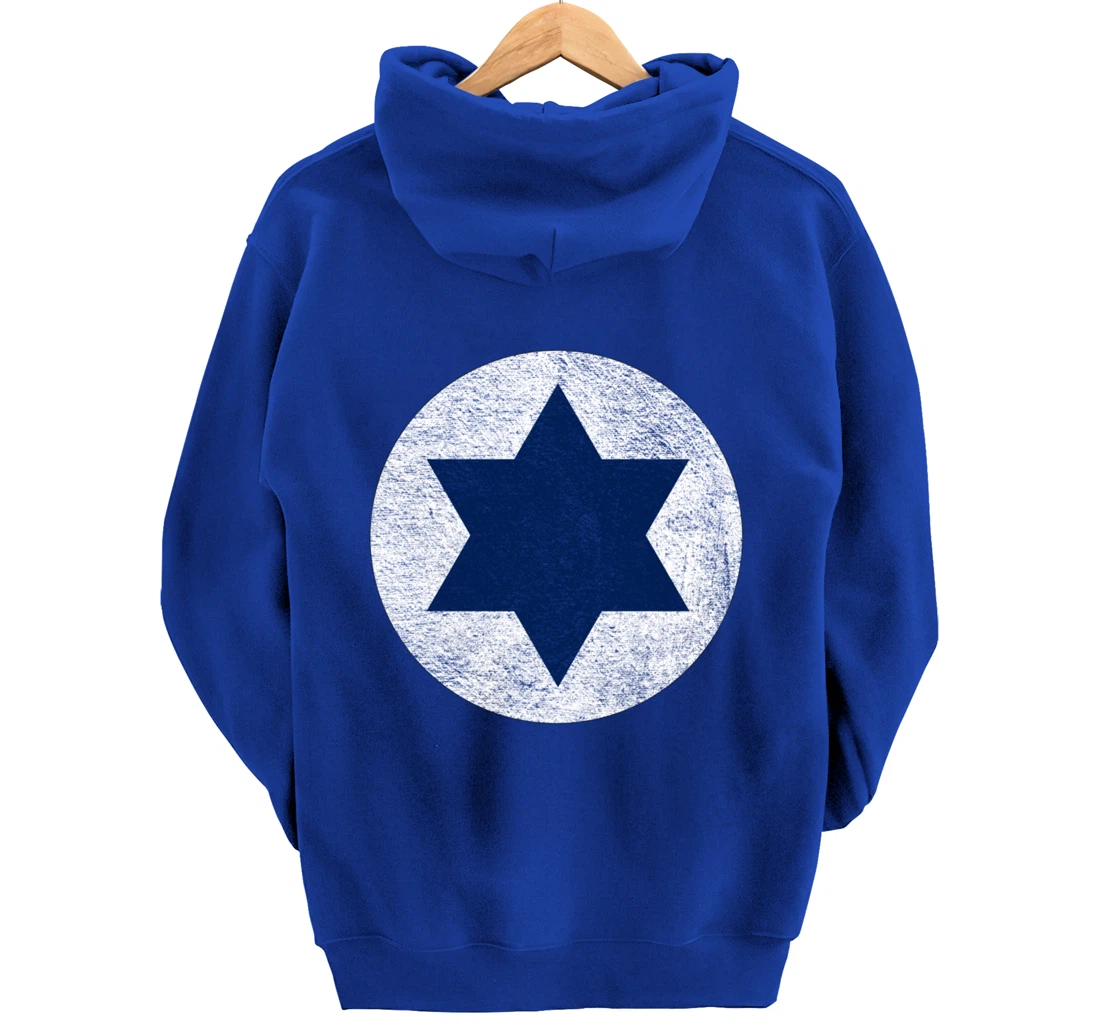 ISRAELI AIR FORCE ISRAEL DEFENSE ROUNDEL FLAG STAR OF DAVID Pullover Hoodie