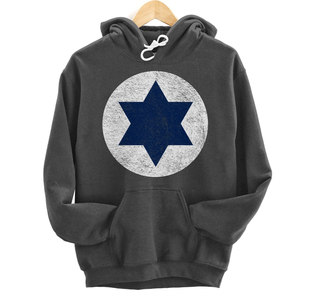 ISRAELI AIR FORCE ISRAEL DEFENSE ROUNDEL FLAG STAR OF DAVID Pullover Hoodie