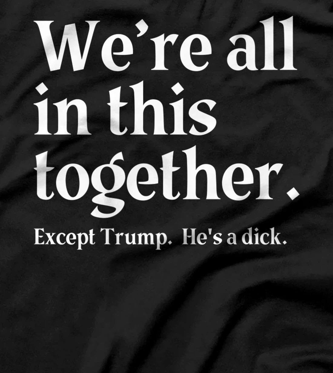 We're All In This Together Except Trump. He Is a Dick. Premium T-Shirt