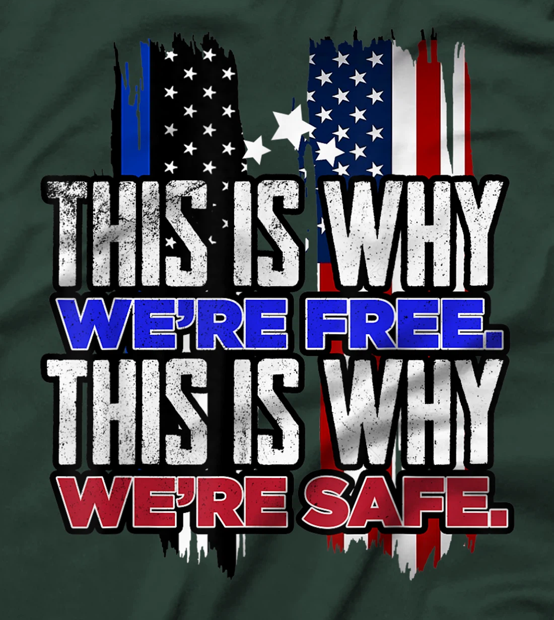 This is why we´re Free. This is why we´re safe USA Trump T-Shirt