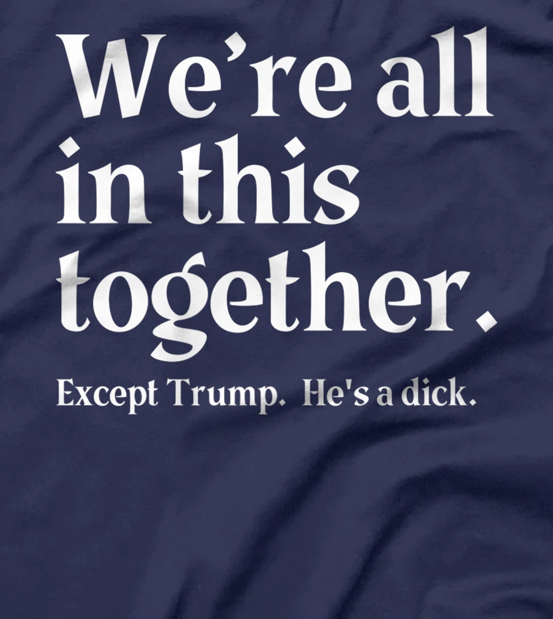 We're All In This Together Except Trump. He Is a Dick. Premium T-Shirt