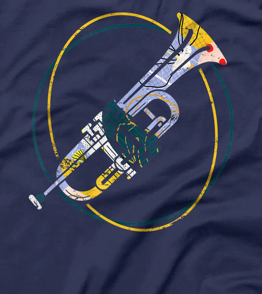 Trumpet Player Jazz Music Gift Hippie Trumpet T-Shirt