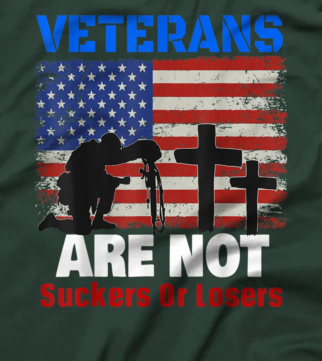 Veterans Are Not Suckers Or Losers Anti-Trump Vote OUT 8645 T-Shirt