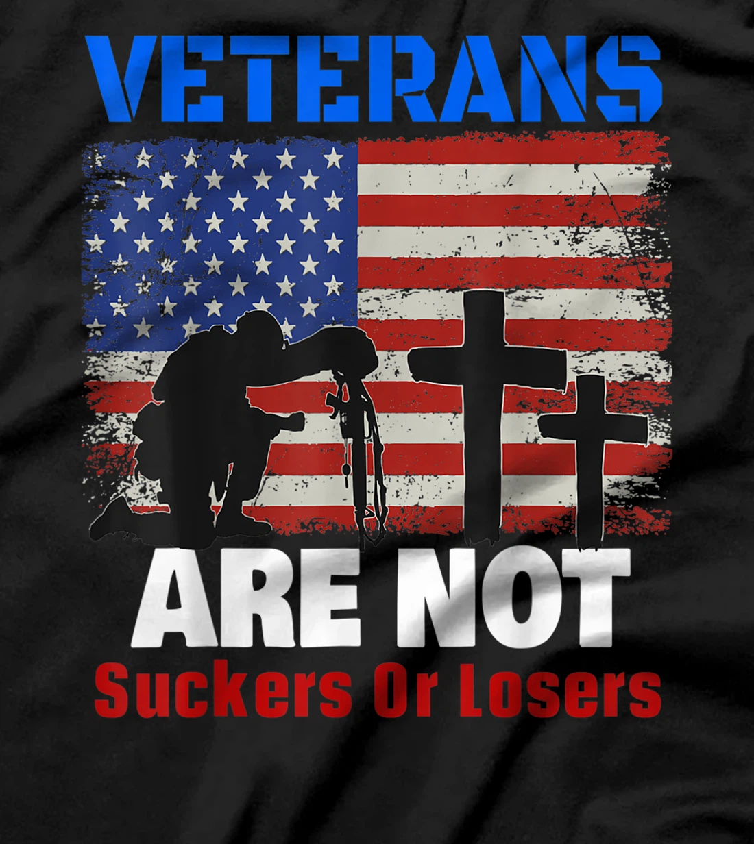 Veterans Are Not Suckers Or Losers Anti-Trump Vote OUT 8645 T-Shirt