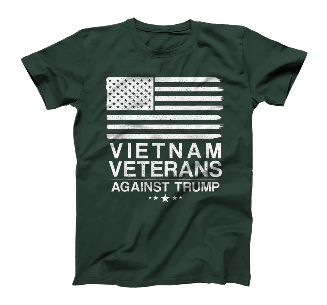 Vietnam Veterans Against Trump For Biden USA American Flag T-Shirt