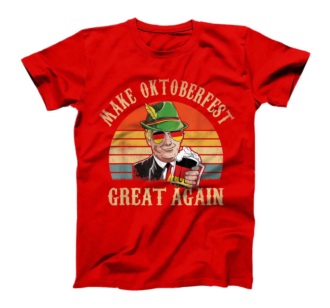 Vintage Make Oktoberfest Great Again Trump Beer Festival T-Shirt