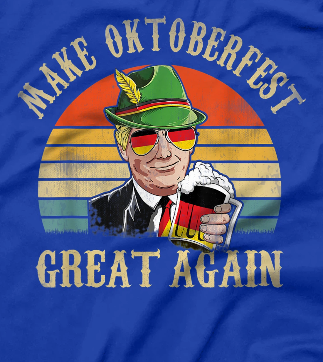Vintage Make Oktoberfest Great Again Trump Beer Festival T-Shirt