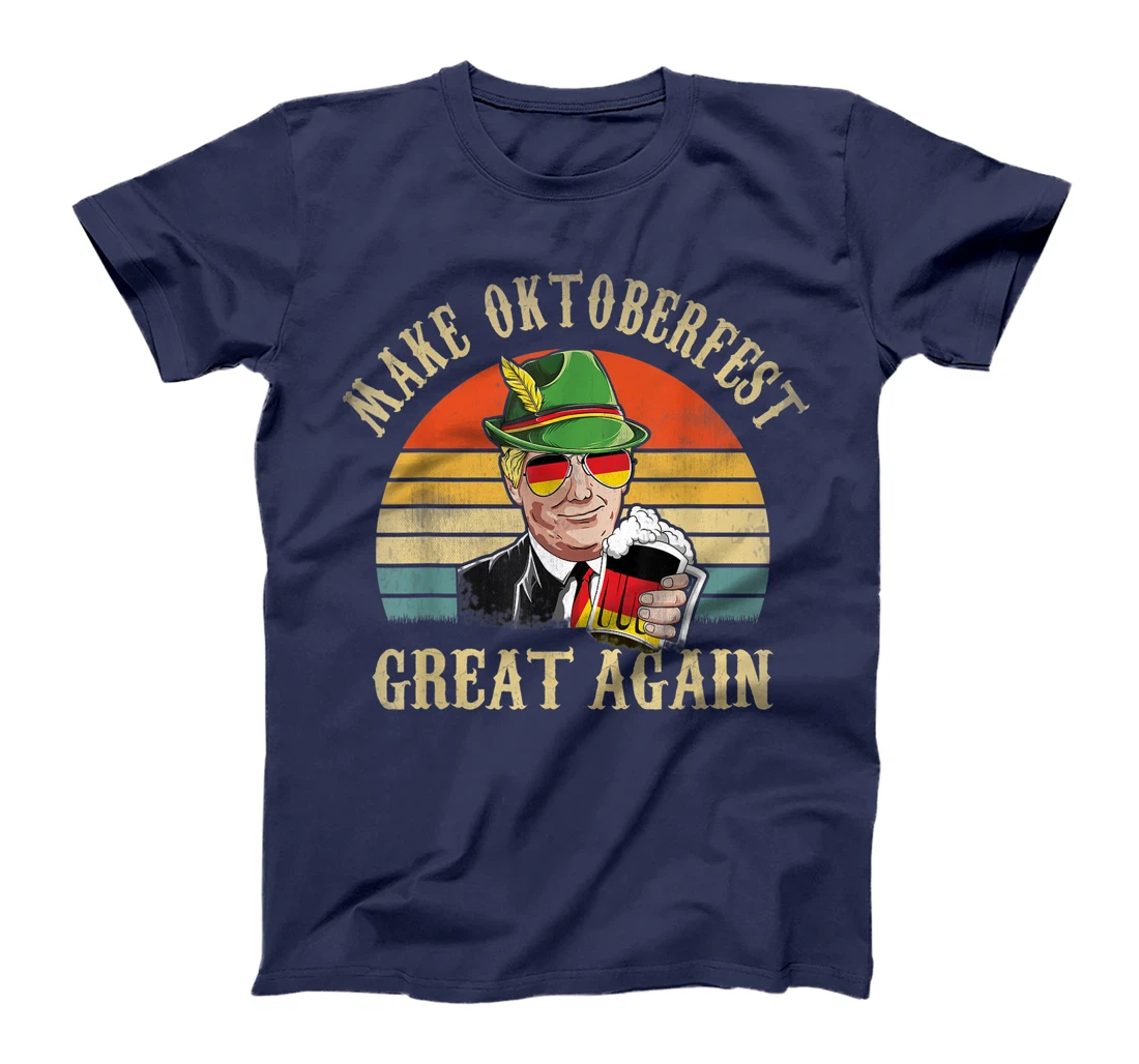 Vintage Make Oktoberfest Great Again Trump Beer Festival T-Shirt