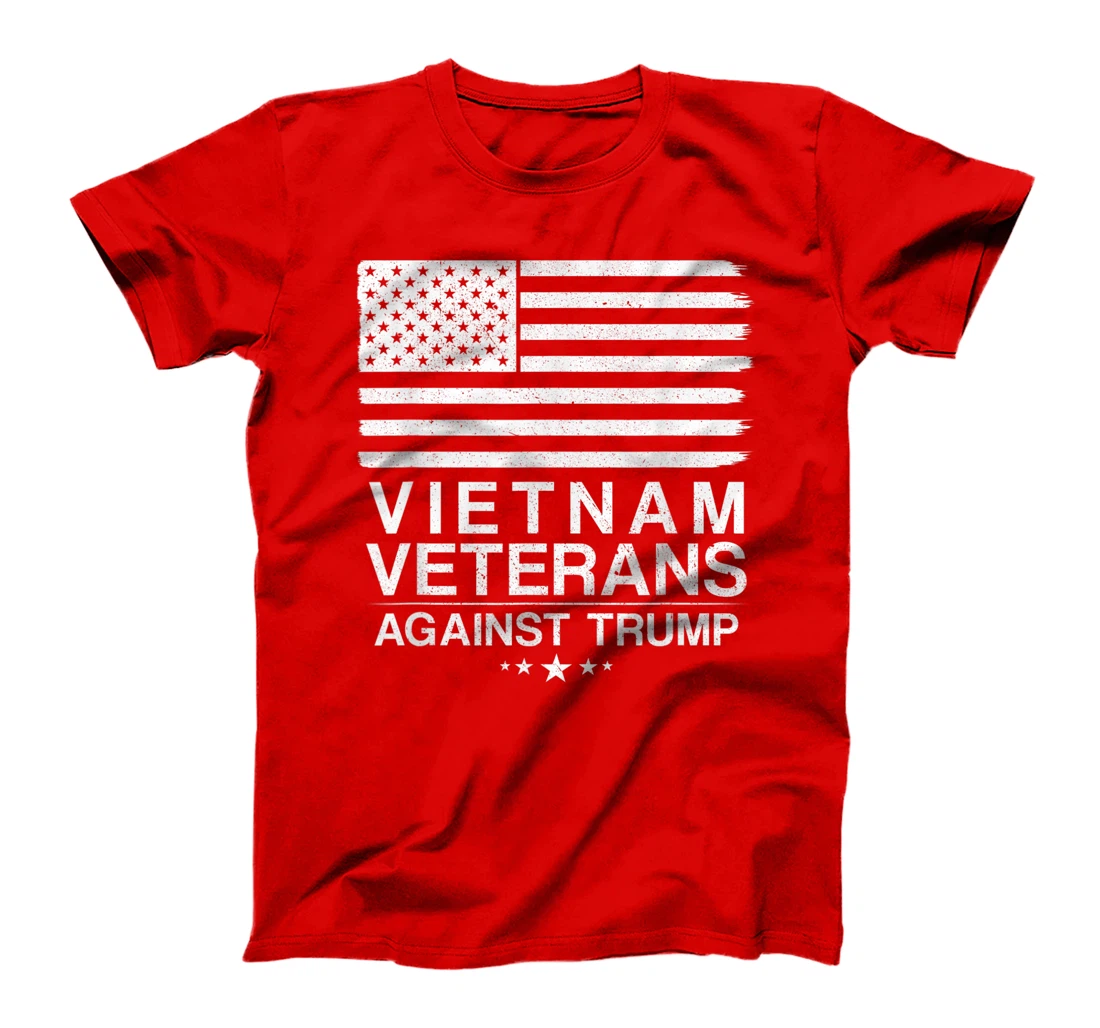 Vietnam Veterans Against Trump For Biden USA American Flag T-Shirt