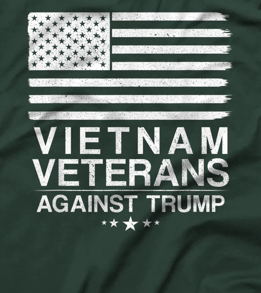 Vietnam Veterans Against Trump For Biden USA American Flag T-Shirt