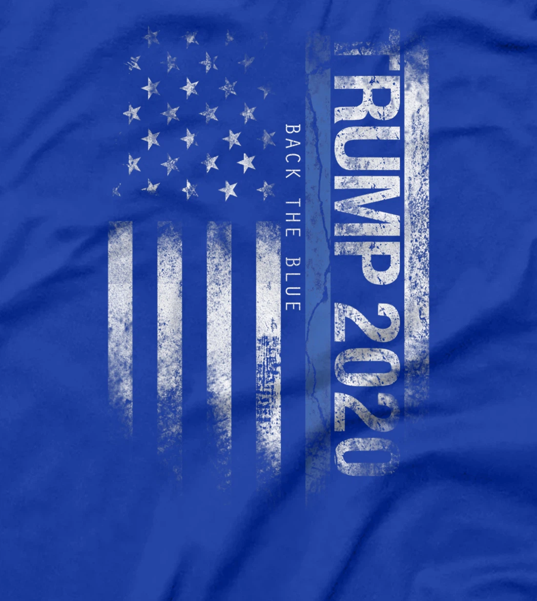 Trump Back The Blue US Flag Pro Trump Thin Blue Line T-Shirt