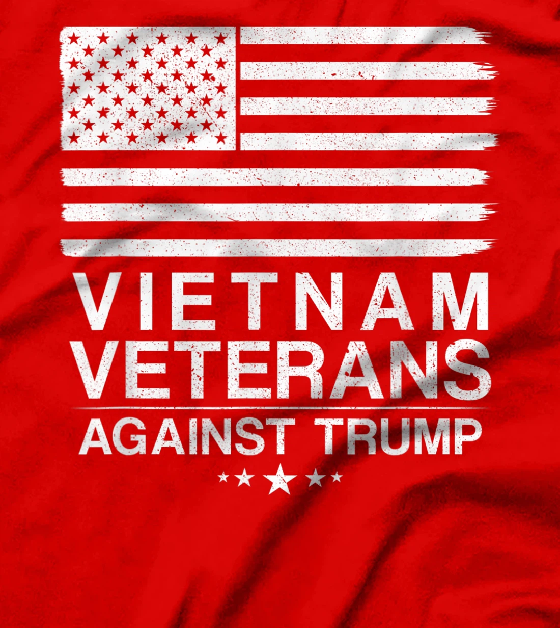 Vietnam Veterans Against Trump For Biden USA American Flag T-Shirt