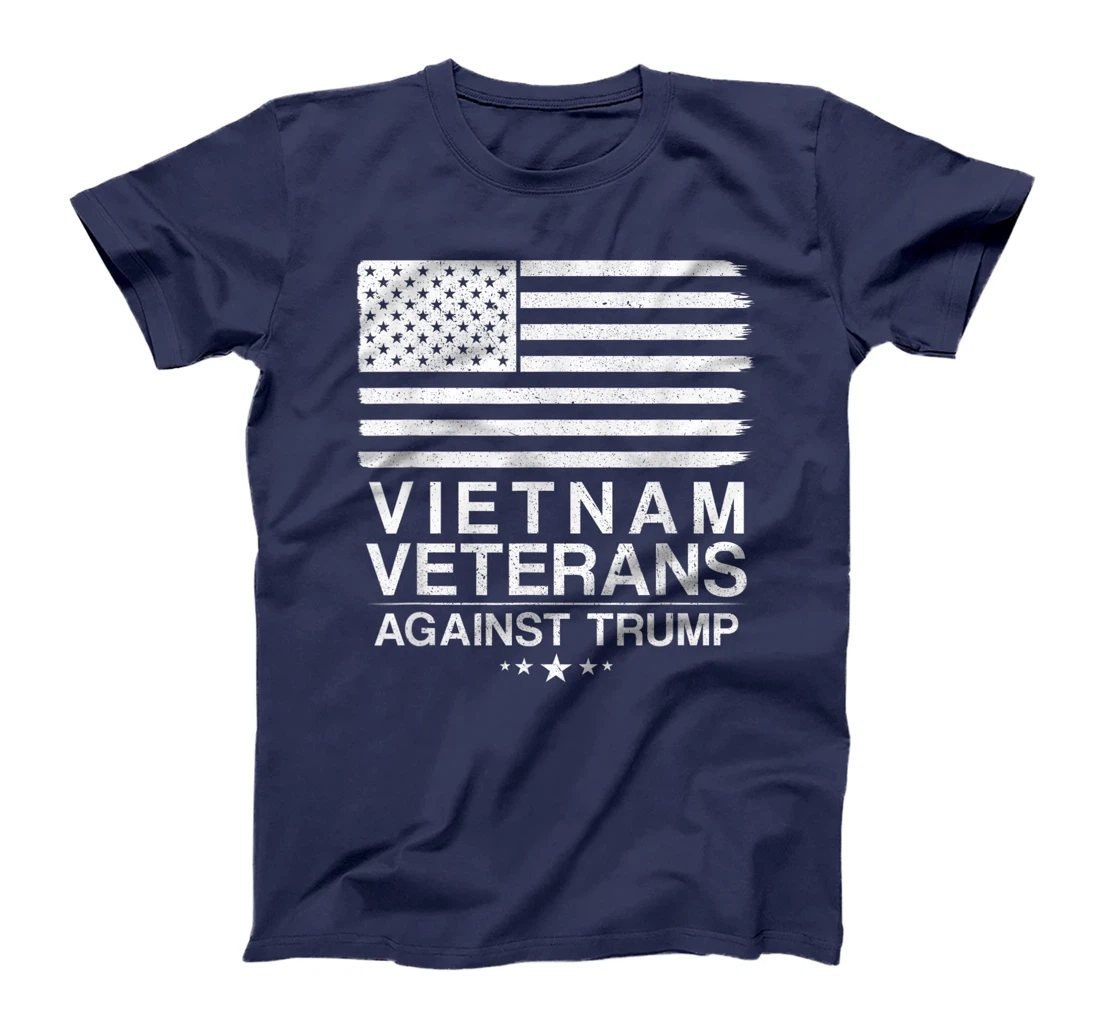 Vietnam Veterans Against Trump For Biden USA American Flag T-Shirt
