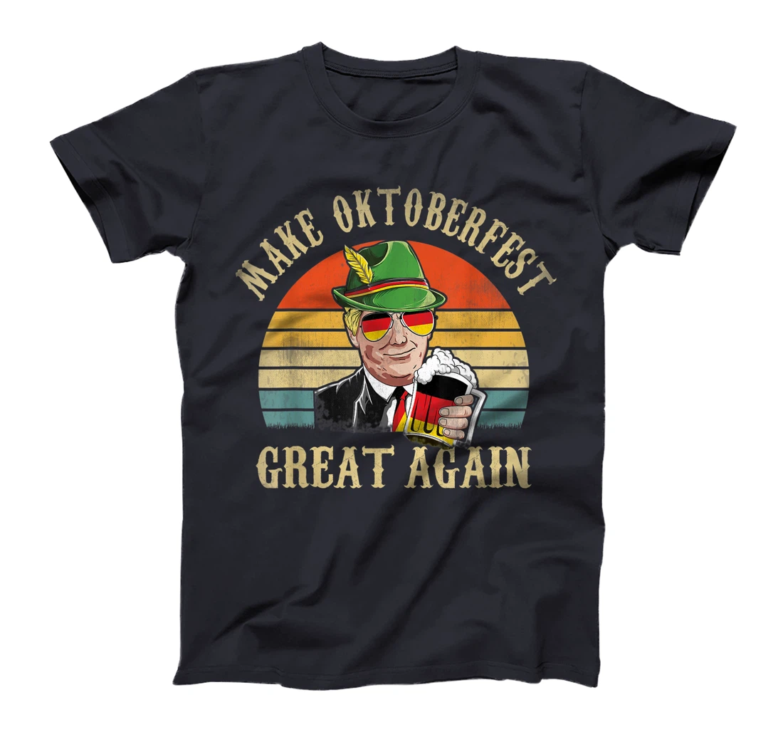 Vintage Make Oktoberfest Great Again Trump Beer Festival T-Shirt
