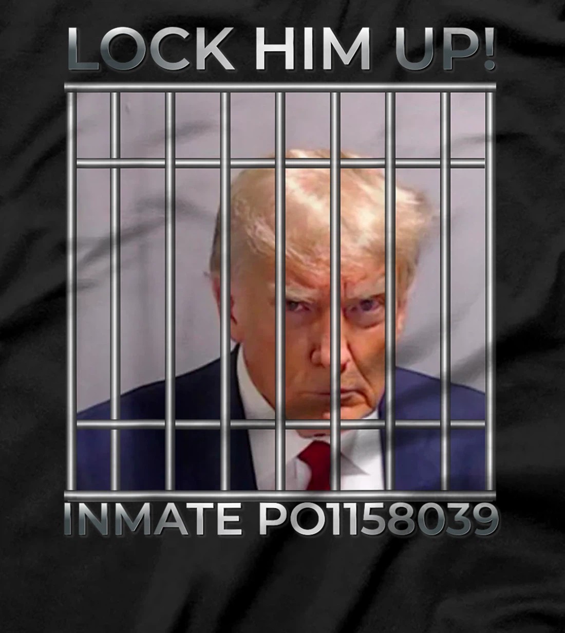 Funny Trump Mugshot Lock Him Up T-Shirt