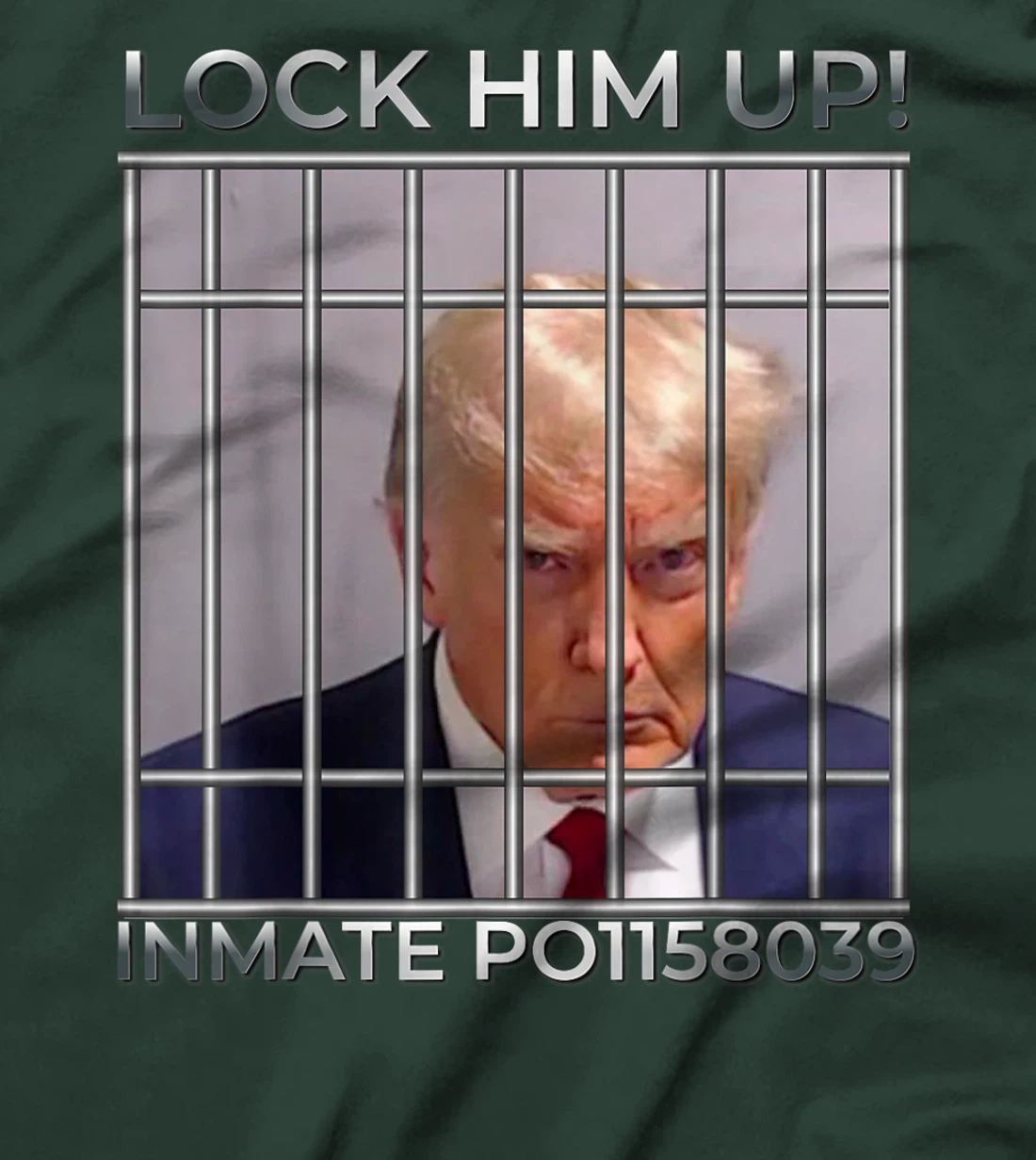 Funny Trump Mugshot Lock Him Up T-Shirt